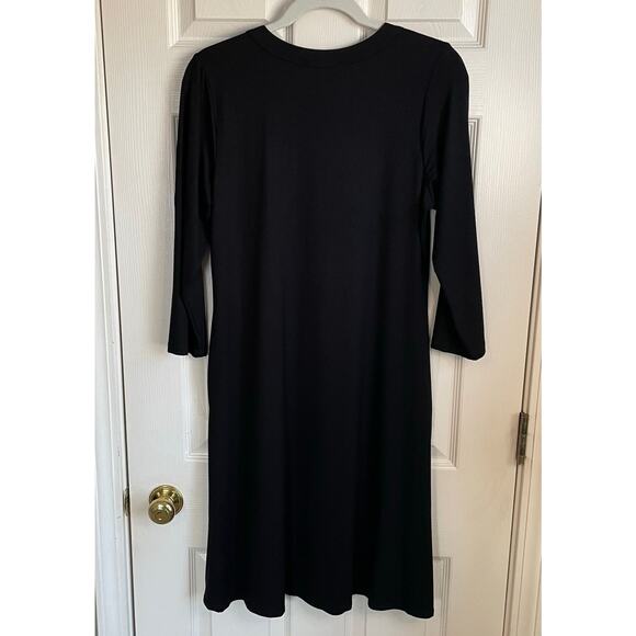Karen Kane Jersey Knit Dress 3/4 Sleeves Scoop Neck Sz M Normcore A-Line Stretch - Picture 7 of 12